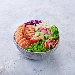 Salmon Aburi Poke Bowl